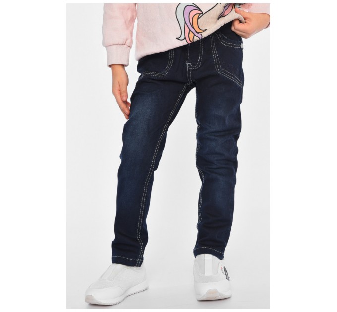 Джинсы для девочки синего цвета 193006L