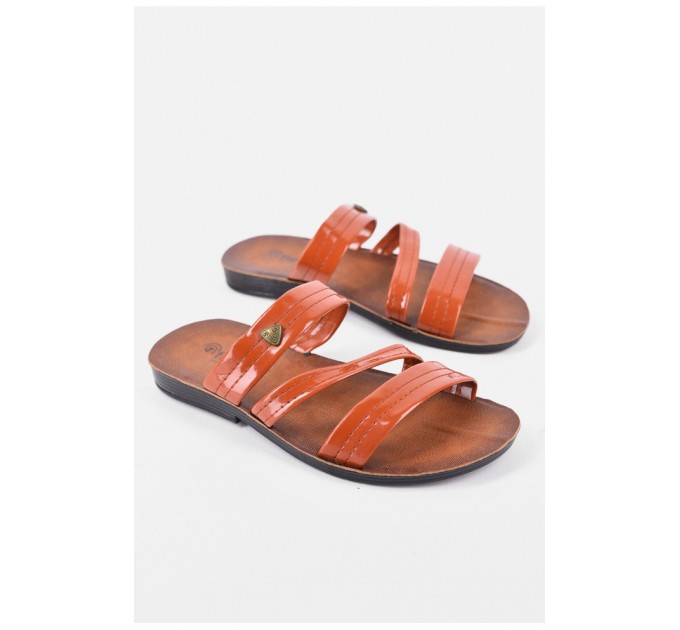 Шльопанці дитячі для хлопчика коричневого кольору 193070L