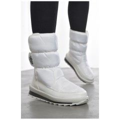 Дутики жіночі на хутрі білого кольору 193145L