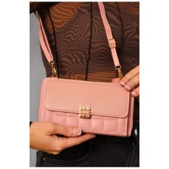 Клатч жіночий з екошкіри рожевого кольору 193631L