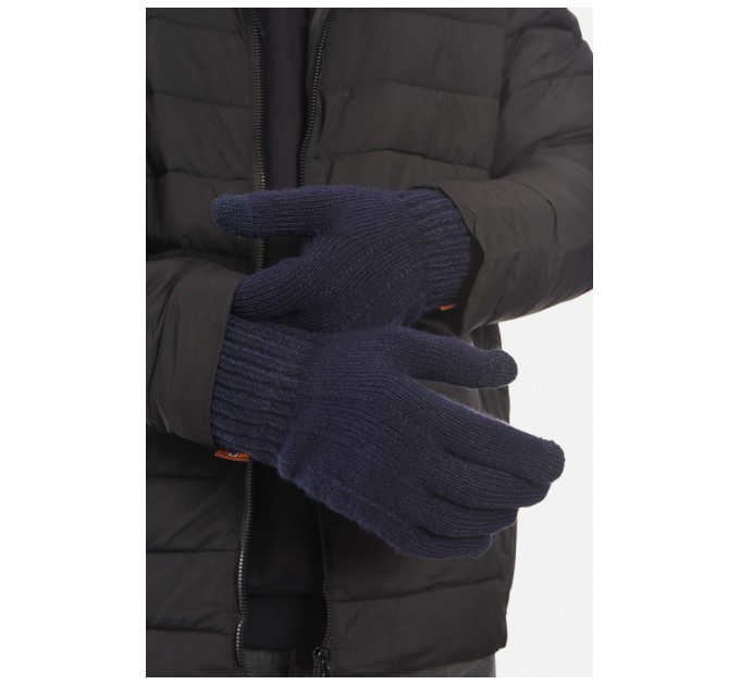 Перчатки мужские акриловые утепленные синего цвета 193686L