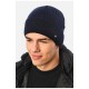 Мужская шапка на флисе темно-синего цвета 193785L
