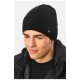 Мужская шапка на флисе черного цвета 193786L
