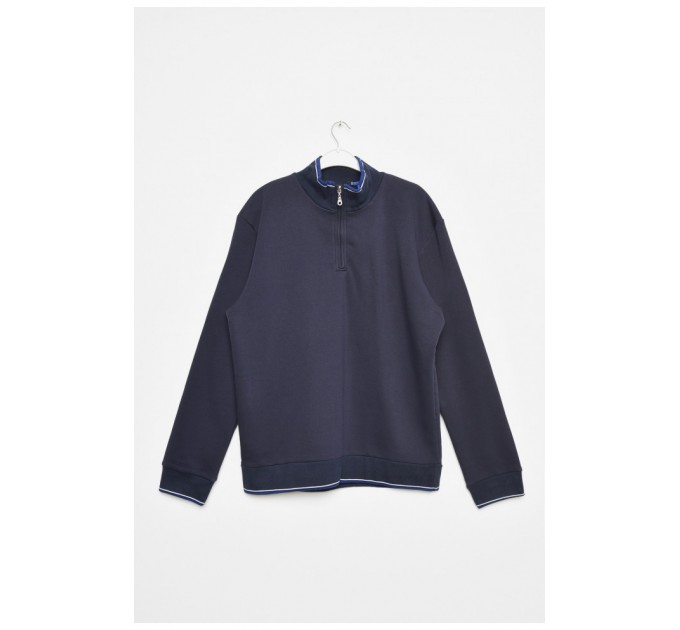 Кофта чоловіча на флісі темно-синього кольору 193832L