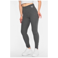 Лосини жіночі трикотажні напівбатальні темно-сірого кольору 193889L