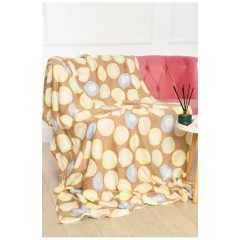 Плед коричневого кольору з принтом розмір 150*200 194105L