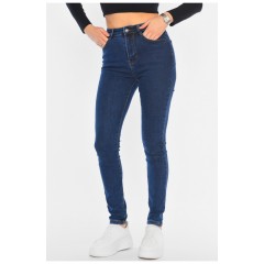 Джинси жіночі утеплені темно-синього кольору 194415L