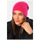 Шапка жіноча демісезонна малинового кольору 194592L