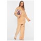 Костюм домашний женский велюровый бежевого цвета 194640L