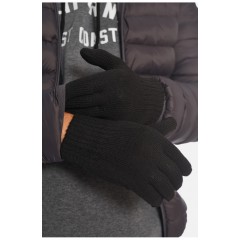 Рукавички чоловічі акрилові чорного кольору 194722L