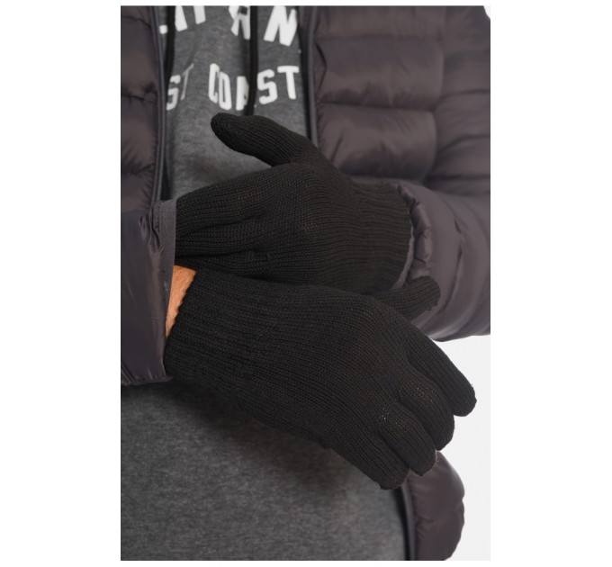 Рукавички чоловічі акрилові чорного кольору 194722L