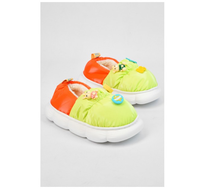 Тапочки домашние детские салатового цвета 194792L