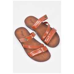 Подростковые шлепанцы для мальчика коричневого цвета 194840L