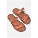 Подростковые шлепанцы для мальчика коричневого цвета 194840L