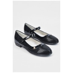 Туфлі для дівчинки чорного кольору на ліпучці 194959L