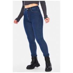 Джинси жіночі утеплені синього кольору 195087L