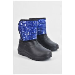 Дутики детские на меху черного цвета 195402L