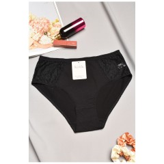 Труси жіночі напівбатальні чорного кольору 195556L