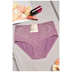 Труси жіночі напівбатальні фіолетового кольору 195579L