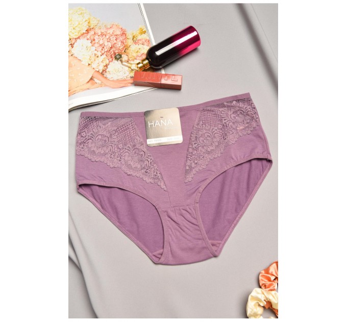 Труси жіночі напівбатальні фіолетового кольору 195579L