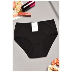 Труси жіночі напівбатальні чорного кольору 195609L