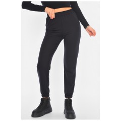 Спортивні штани жіночі чорного кольору 195646L