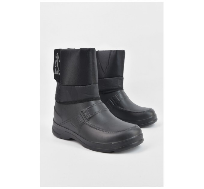 Дутики мужские пена на меху черного цвета 195776L