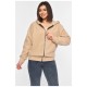 Кофта тедді на блискавці жіноча бежевого кольору 195870L