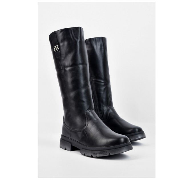 Чоботи зимові дитячі дівчинка чорного кольору 196180L