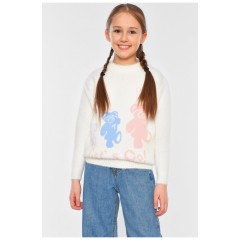 Светр дитячий для дівчинки білого кольору 196214L