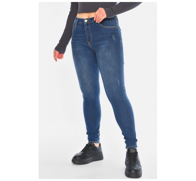 Джинси жіночі скінні синього кольору 196238L