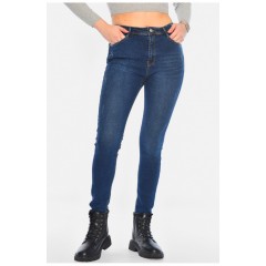 Джинси жіночі скінні темно-синього кольору 196244L