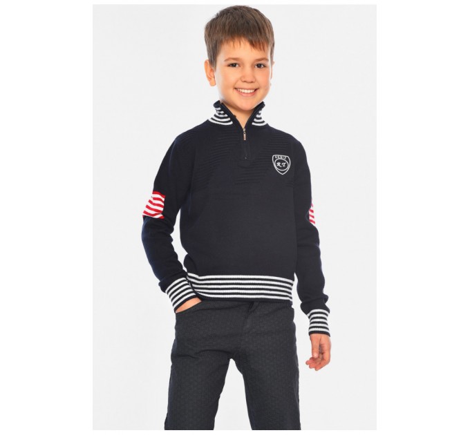 Светр дитячий для хлопчика темно-синього кольору 196332L