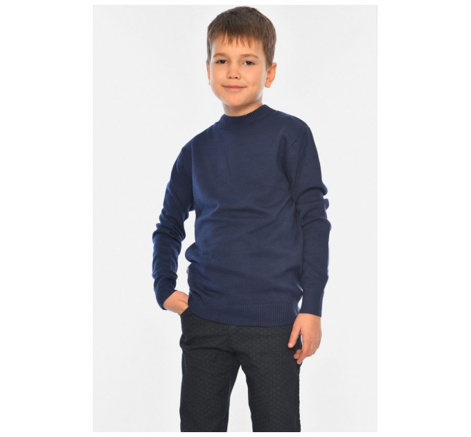 Свитер детский для мальчика темно-синего цвета 196349L