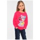 Лонгслів дитячий для дівчинки малинового кольору 196555L