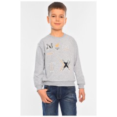 Свитшот детский для мальчика серого цвета 196574L