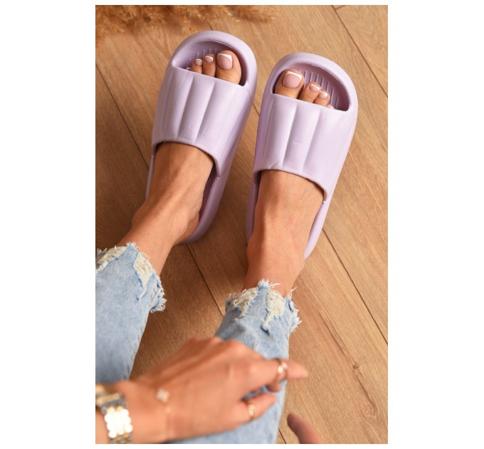 Шлепанцы пена женские сиреневого цвета 196650L