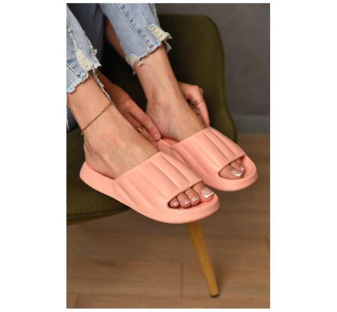 Шлепанцы пена женские персикового цвета 196651L