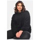 Худі жіноче тедді чорного кольору 196935L