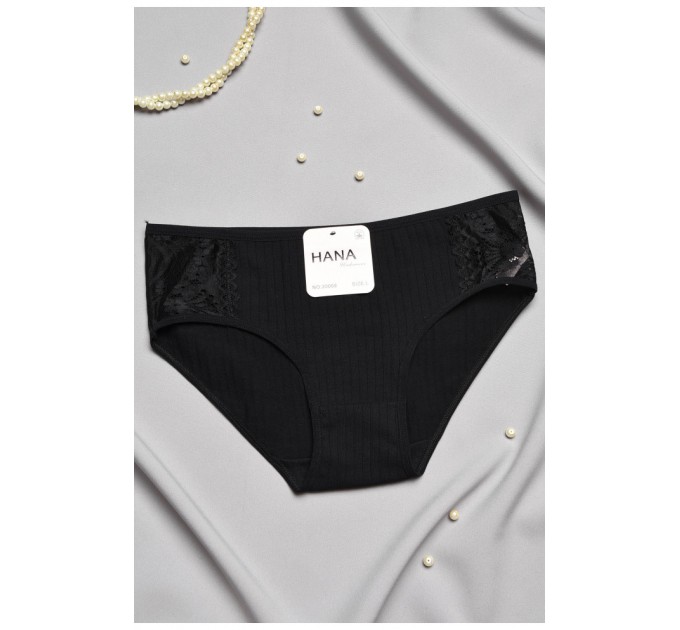 Трусы женские полубатальные черного цвета 197006L