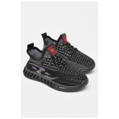 Детские кроссовки для мальчика текстильные черного цвета 197291L