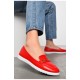 Туфлі-лофери жіночі червоного кольору 197409L