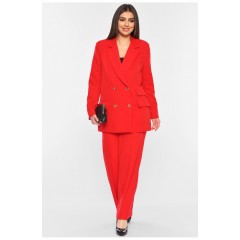 Костюм жіночий брючний червоного кольору 197431L Костюм жіночий брючний червоного кольору 197431L