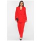 Костюм жіночий брючний червоного кольору 197431L