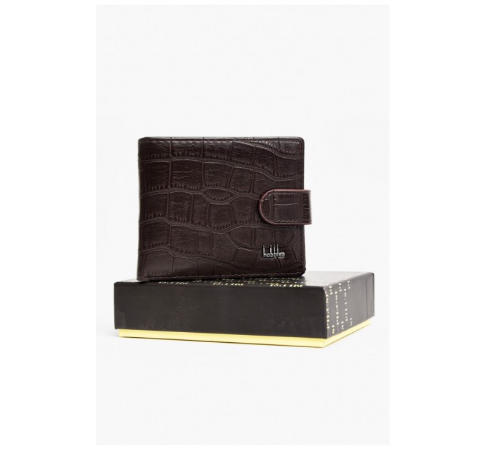 Гаманець чоловічий з екошкіри коричневого кольору 198270L