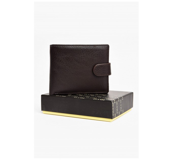 Кошелек мужской из экокожи коричневого цвета 198271L