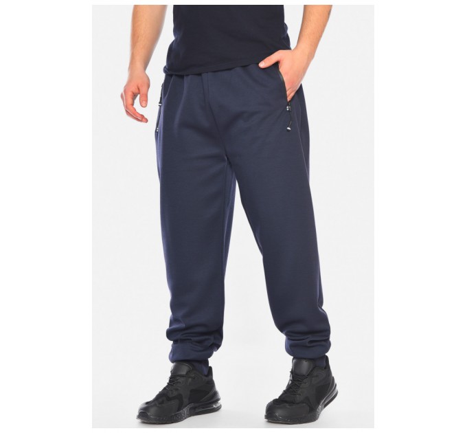Спортивні штани чоловічі напівбатальні темно-синього кольору 198336L