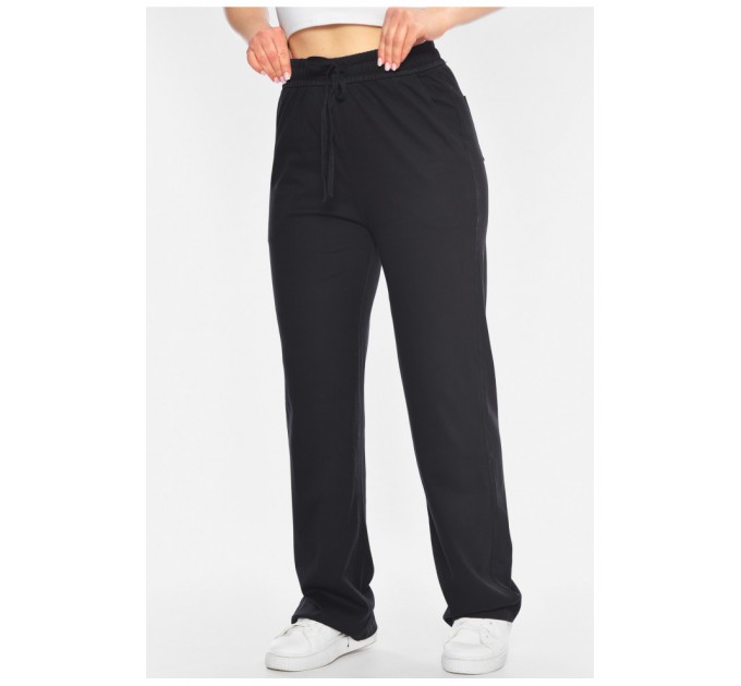 Брюки женские расклешенные черного цвета 198439L