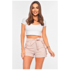 Шорти жіночі світло-рожевого кольору 198694L Шорти жіночі світло-рожевого кольору 198694L