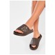 Шльопанці піна жіночі темно-коричневого кольору 199273L Шльопанці піна жіночі темно-коричневого кольору 199273L